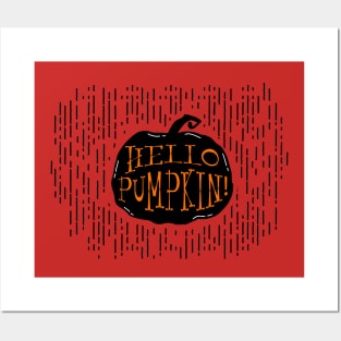 Halloween Hello Pumpkin Posters and Art